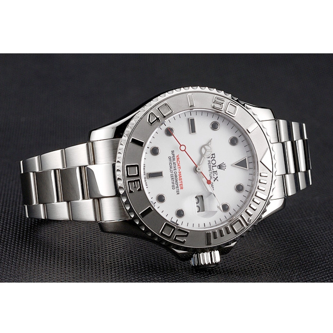 Aaa replica watch Stainless Yacht-Master And Dial Bracelet Case White Rolex Steel 0627